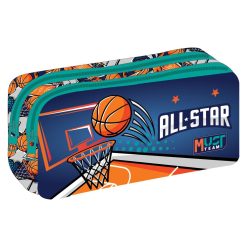 PENCIL CASE 2 ZIPPERS BASKETBALL