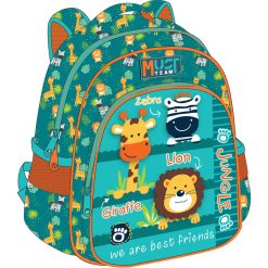 32 CM BACKPACK 2 CASES JUNGLE ANIMALS