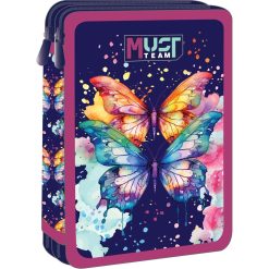 DOUBLE DECKER FILLED PENCIL CASE BUTTERFLY