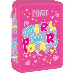 DOUBLE DECKER FILLED PENCIL CASE GIRL POWER