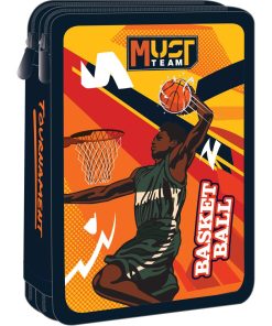 DOUBLE DECKER FILLED PENCIL CASE BASKETBALL TOURNAMENT