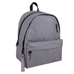 MONOCHROME 43 CM BACKPACK 2 COMPARTMENTS LIGHT GREY W/ PINK
