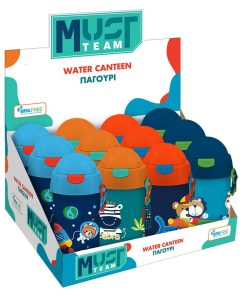 WATER CANTEEN PP 500ML WITH STRAW ASST