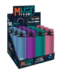 WATER CANTEEN STAINLESS STEEL 600ML ASST