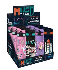 WATER CANTEEN STAINLESS STEEL 600ML ASST