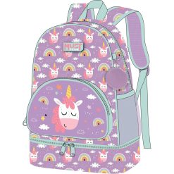 37 CM BACKPACK WITH ISOTHERMAL LUNCH CASE UNICORN