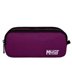 PENCIL CASE 2 ZIPPERS VIOLET WITH LILA