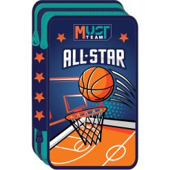 TRIPLE DECKER FILLED PENCIL CASE BASKETBALL