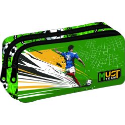 PENCIL CASE 2 ZIPPERS FOOTBALL