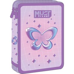 DOUBLE DECKER FILLED PENCIL CASE BUTTERFLY
