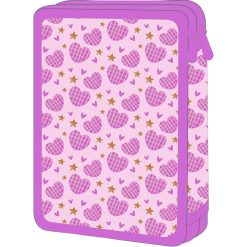 DOUBLE DECKER FILLED PENCIL CASE GIRL AND A HEART