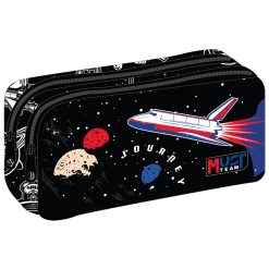 PENCIL CASE 2 ZIPPERS ROCKET