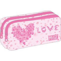 PENCIL CASE 2 ZIPPERS CUTE LOVE