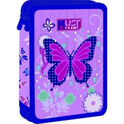 DOUBLE DECKER FILLED PENCIL CASE BUTTERFLY